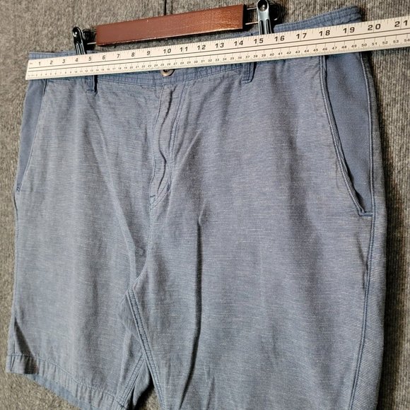 Volcom Shorts Mens 38 Blue Cotton Linen Blend Chino - Picture 2 of 11
